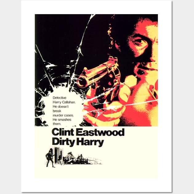 Iconic Clint Eastwood Movie Poster - Dirty Harry Wall Art by Starbase79